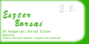 eszter borsai business card